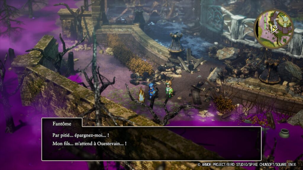 Malgré le minimalisme, certaines scènes sont tragiques. // Source : Square-Enix