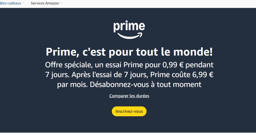 Vous pouvez profiter de Prime à 0,99 €, l'éligibilité de cette offre dépend de votre compte Vous pouvez profiter de Prime à 0,99 €, l'éligibilité de cette offre dépend de votre compte