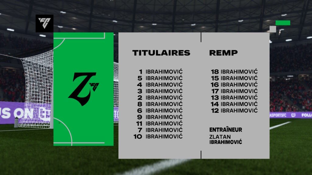 Le feuille de match au coup d'envoi. Le feuille de match au coup d'envoi.