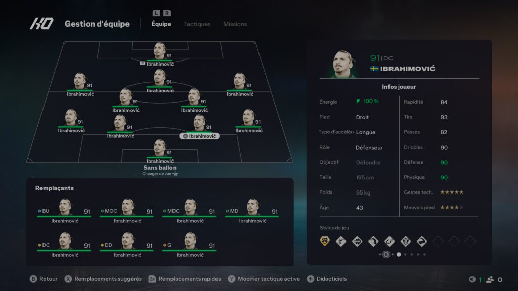 Faire sa compo n'a jamais été aussi facile avec le Zlatan FC. Faire sa compo n'a jamais été aussi facile avec le Zlatan FC.