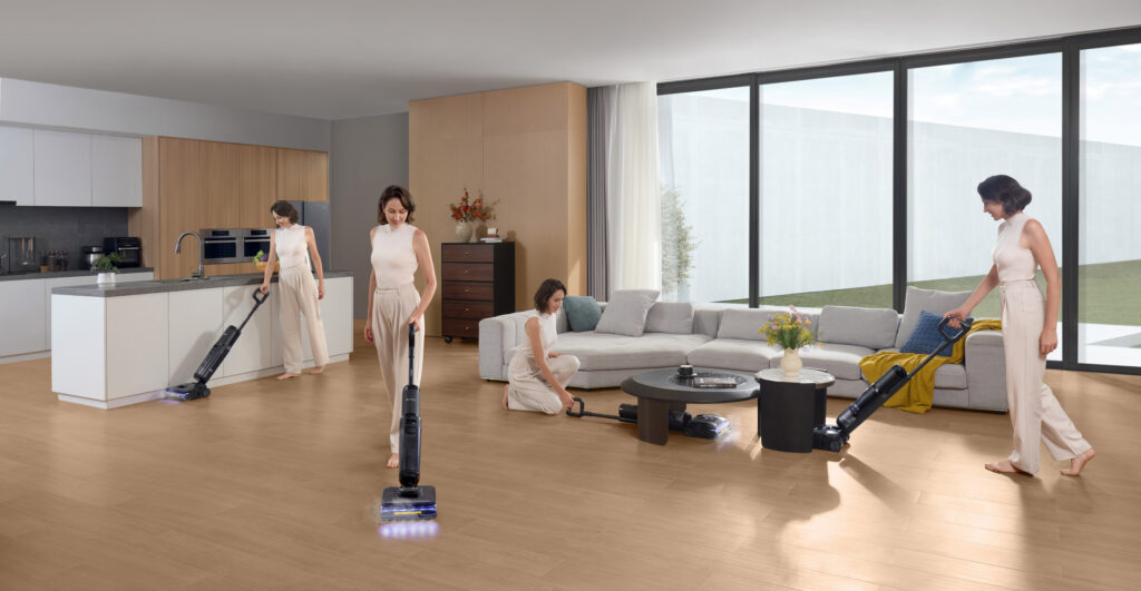 Le Floor One S7 Stretch Steam peut se glisser partout (ou presque) // Source : Tineco Le Floor One S7 Stretch Steam peut se glisser partout (ou presque) // Source : Tineco