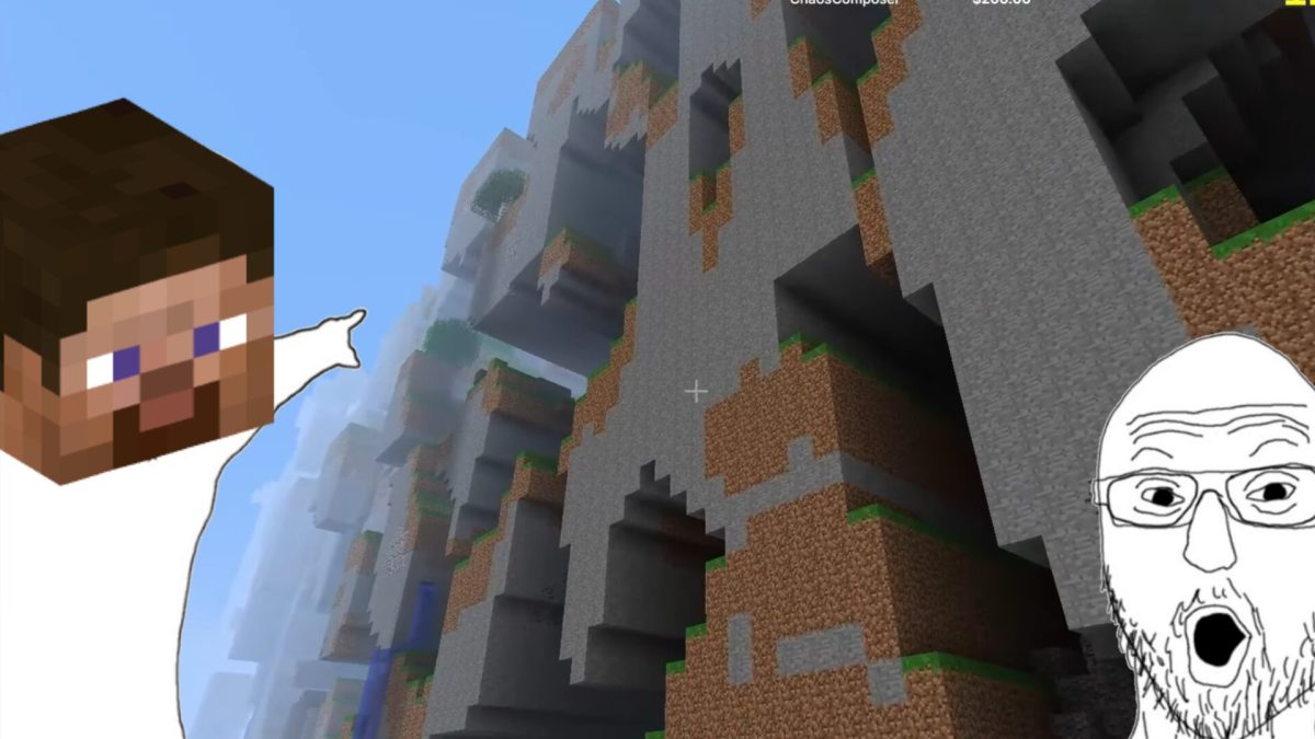 minecraft far lands 2025 // Source : Montage Numerama minecraft far lands 2025 // Source : Montage Numerama