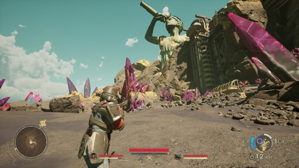 Outer Worlds 2 possède une vue à la troisième personne, malheureusement activable via les menus, et non d'un clic. // Source : Obsidian Entertainment