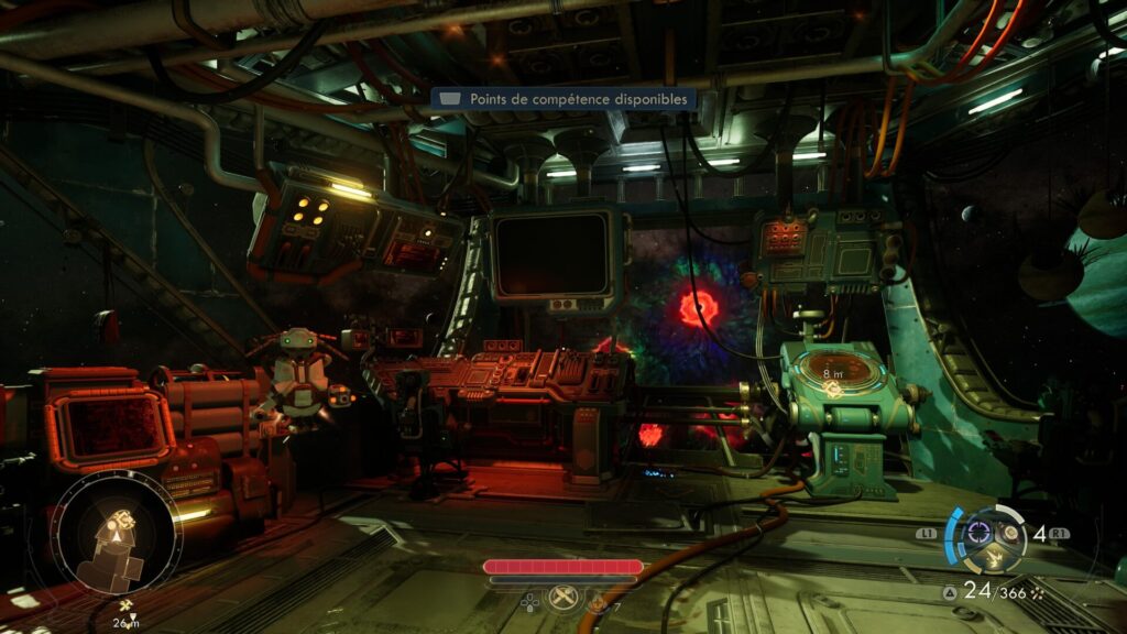Le cockpit de votre vaisseau l'Incognito, le hub central de The Outer Worlds  // Source : Obsidian Entairtenment