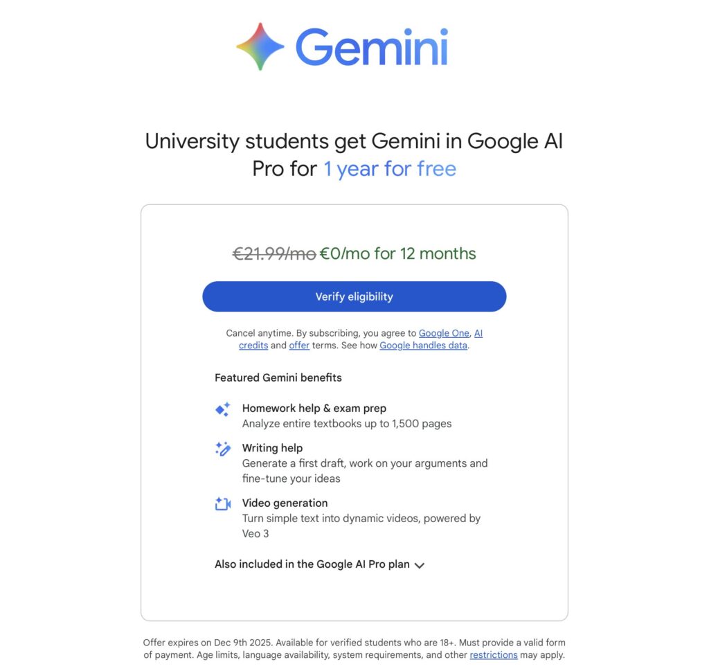 0 euro par mois pendant 12 mois : c'est imbattable pour Google AI Pro. 0 euro par mois pendant 12 mois : c'est imbattable pour Google AI Pro.