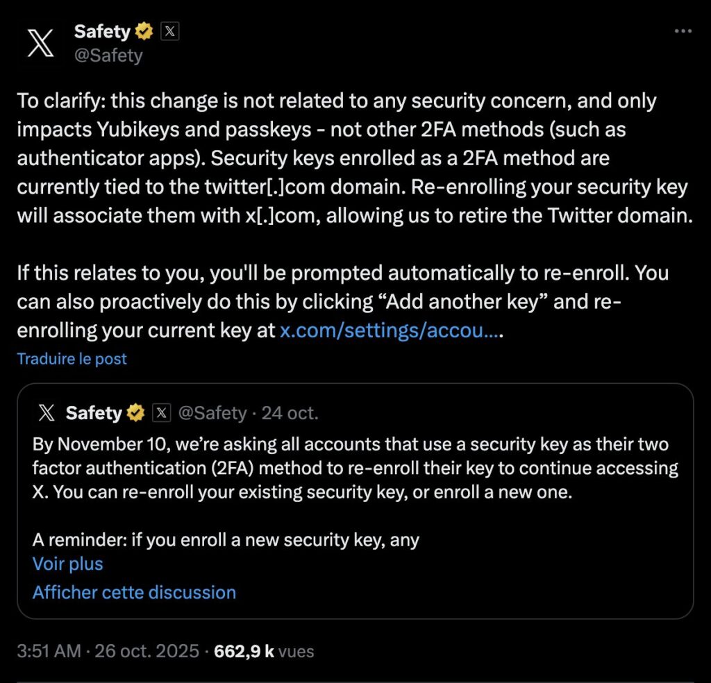 La mort imminente du domaine twitter.com va invalider les passkeys de nombreux utilisateurs. La mort imminente du domaine twitter.com va invalider les passkeys de nombreux utilisateurs.