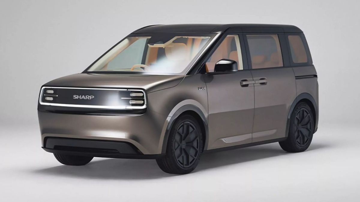 Le concept-car qui préfigure la future voiture électrique de Sharp // Source : Sharp Le concept-car qui préfigure la future voiture électrique de Sharp // Source : Sharp