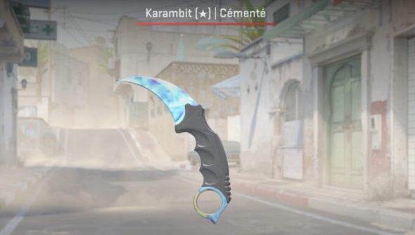 Karambit Blue Gem CS2 // Source : Capture Karambit Blue Gem CS2 // Source : Capture