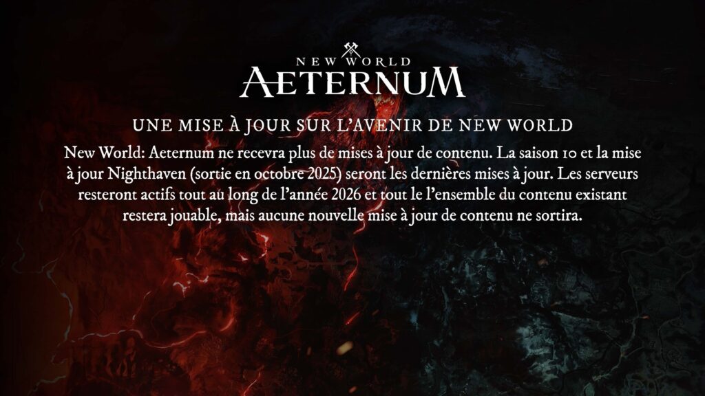 Fin de New World // Source : Amazon
