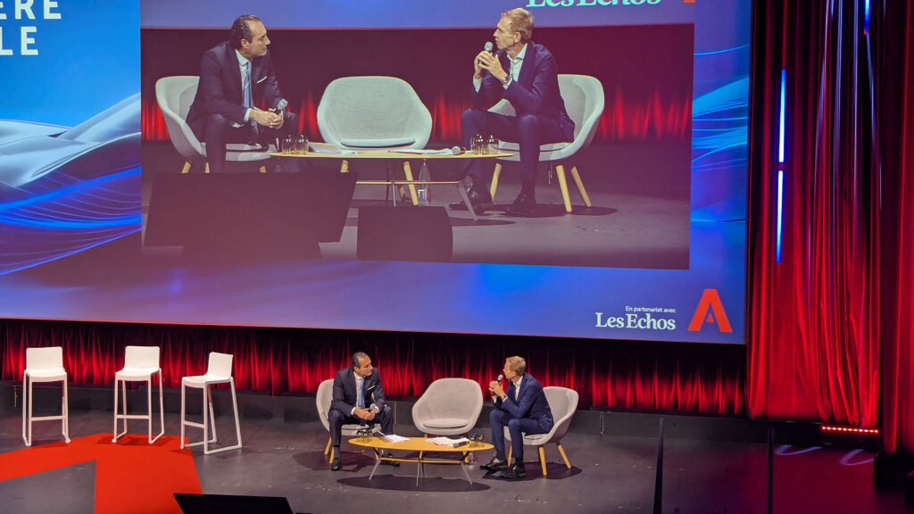 Antonio Filosa (patron de Stellantis) lors de la journée de la filière automobile 2025 // Source : Raphaelle Baut pour Numerama