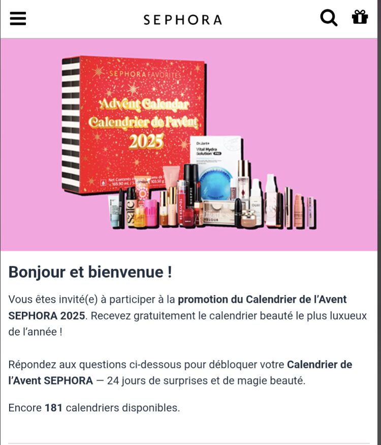 Mail issu de la campagne d'hameçonnage Sephora // Source : Capture d'écran Numerama Mail issu de la campagne d'hameçonnage Sephora // Source : Capture d'écran Numerama