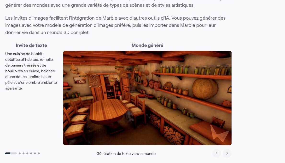 Une cuisine de hobbit sur Marble. // Source : World Labs Une cuisine de hobbit sur Marble. // Source : World Labs