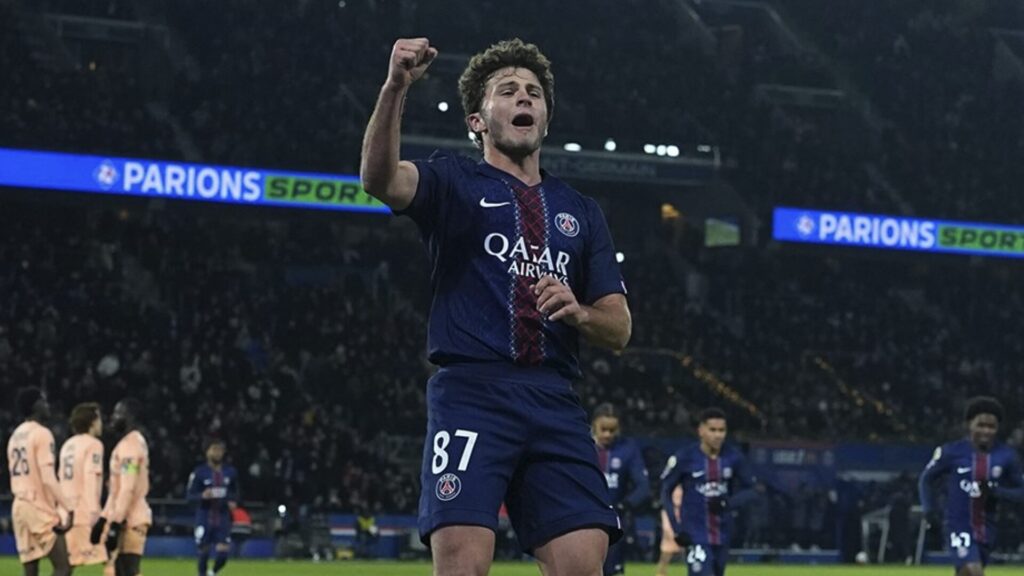 Joao Neves avec le PSG // Source : Compte X du PSG Joao Neves avec le PSG // Source : Compte X du PSG