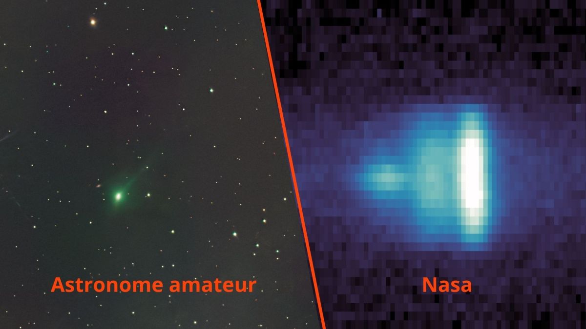 La comète Atlas observée par MAVEN. // Source : NASA/Goddard/LASP/CU Boulder La comète Atlas observée par MAVEN. // Source : NASA/Goddard/LASP/CU Boulder