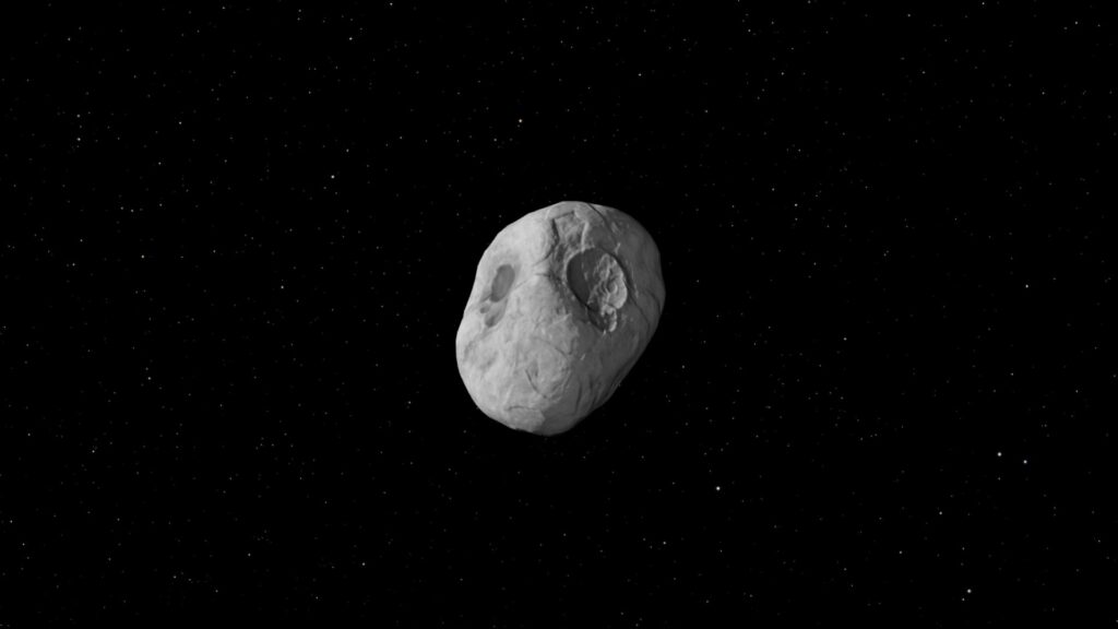Représentation de la comète Atlas par la Nasa. // Source : Capture d'écran Eyes on the Solar system Nasa