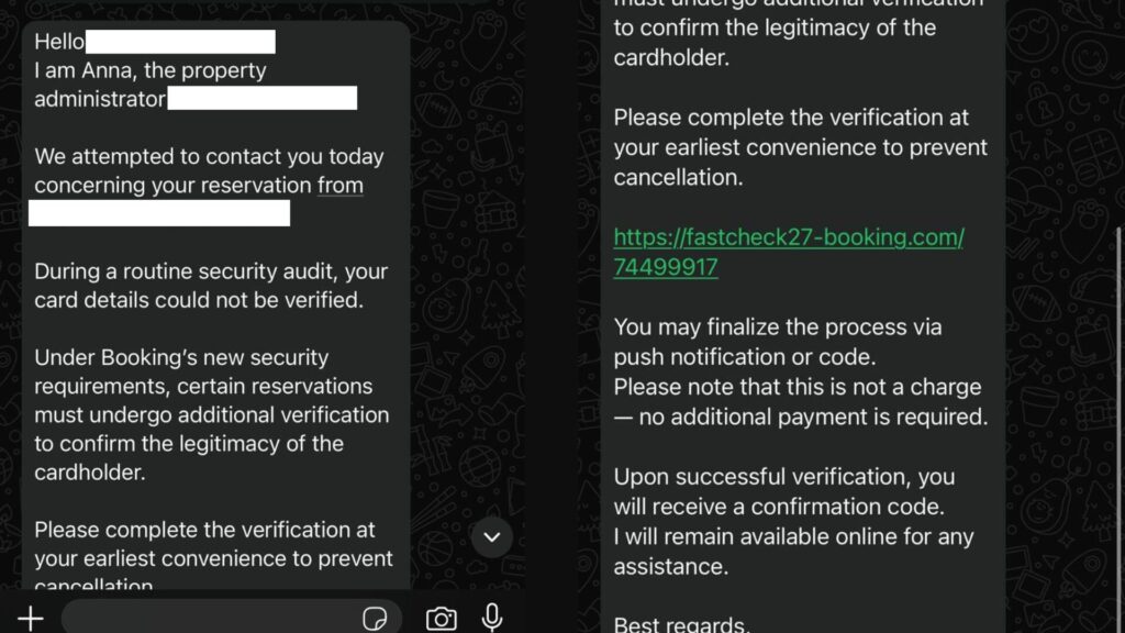 Message de phishing reçu par un proche d'un collaborateur de Numerama // Source : Capture d'écran Message de phishing reçu par un proche d'un collaborateur de Numerama // Source : Capture d'écran