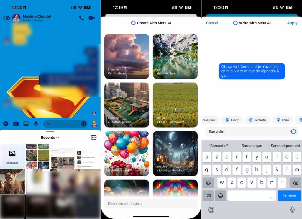 L'IA dans Facebook Messenger. L'IA dans Facebook Messenger.