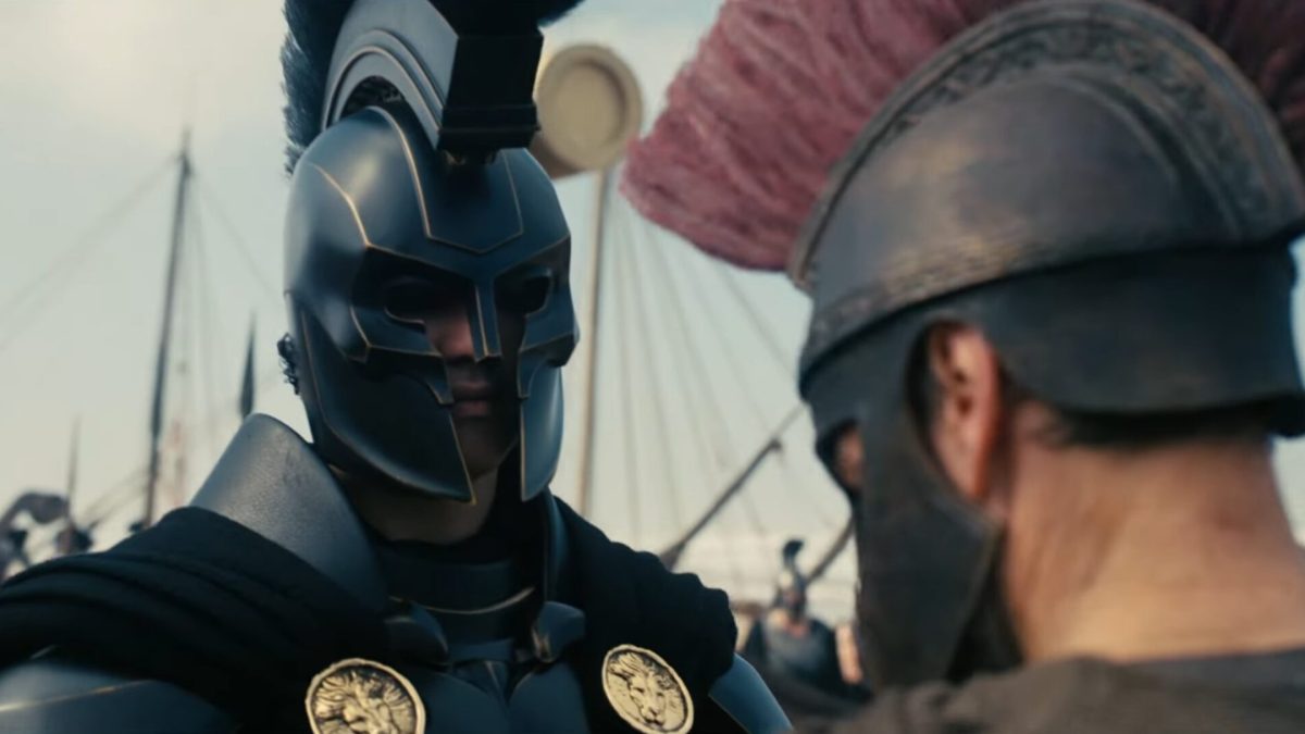 L'Odyssée est parfois un peu trop grandiloquent avec son Agamemnon aux allures de Dark Vador // Source : Universal L'Odyssée est parfois un peu trop grandiloquent avec son Agamemnon aux allures de Dark Vador // Source : Universal