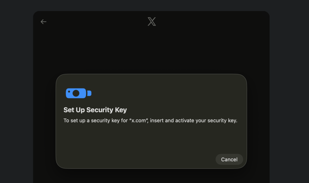 Dans Safari, on nous demande une clé USB. Chrome demande une clé d'accès, mais ça ne change rien. Dans Safari, on nous demande une clé USB. Chrome demande une clé d'accès, mais ça ne change rien.