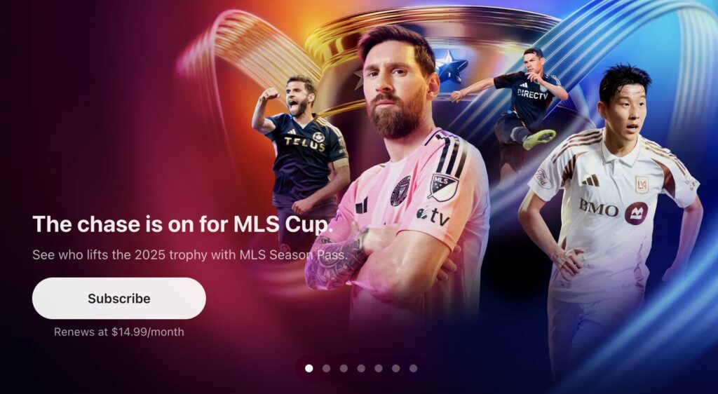 Aux États-Unis, le MLS Season Pass coûte 14,99 dollars par mois. C'est plus que l'abonnement Apple TV à 12,99 dollars. Aux États-Unis, le MLS Season Pass coûte 14,99 dollars par mois. C'est plus que l'abonnement Apple TV à 12,99 dollars.