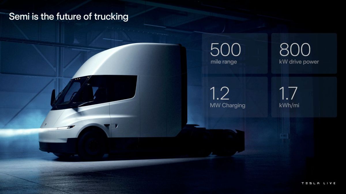 Tesla va mettre à jour son camion électrique Semi // Source : Tesla Tesla va mettre à jour son camion électrique Semi // Source : Tesla