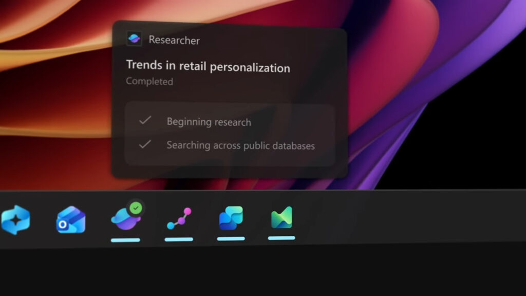 Dans la barre de Windows 11, on pourra épingler des agents spécialisés. Dans la barre de Windows 11, on pourra épingler des agents spécialisés.