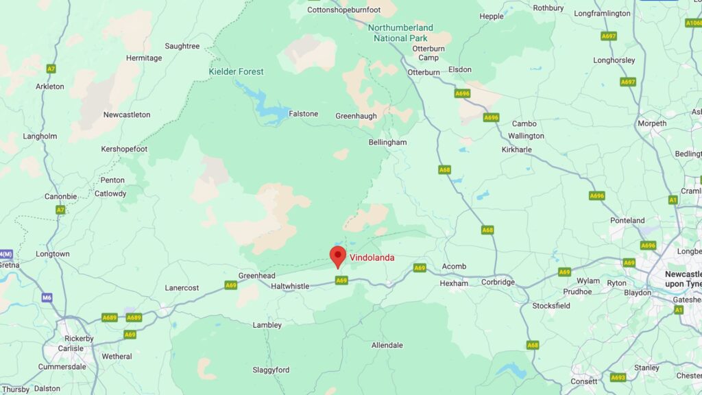 Site de Vindolanda // Source : Capture écran -Google Maps -Numerama