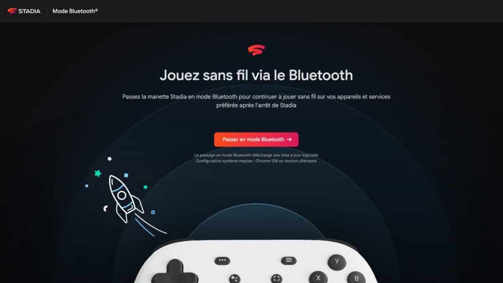 La page officielle de conversion. // Source : Stadia / Google La page officielle de conversion. // Source : Stadia / Google