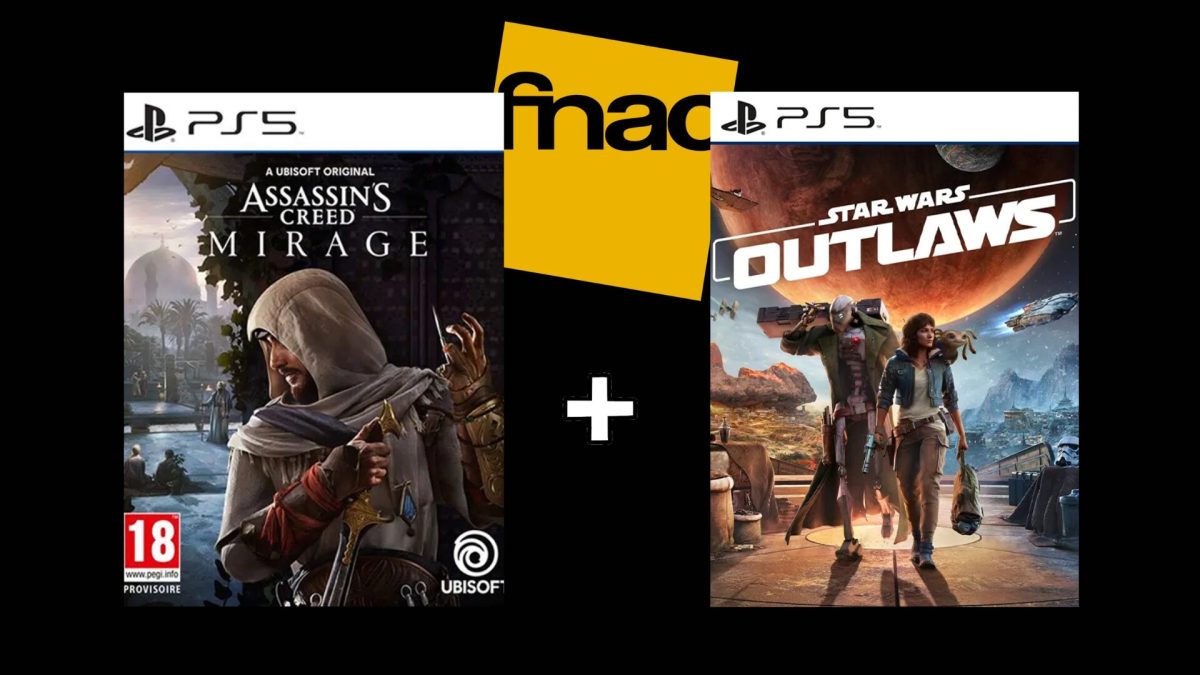 Pack Fnac Star Wars Outlaws + Assassin’s Creed Mirage PS5 // Source : La Fnac Pack Fnac Star Wars Outlaws + Assassin’s Creed Mirage PS5 // Source : La Fnac