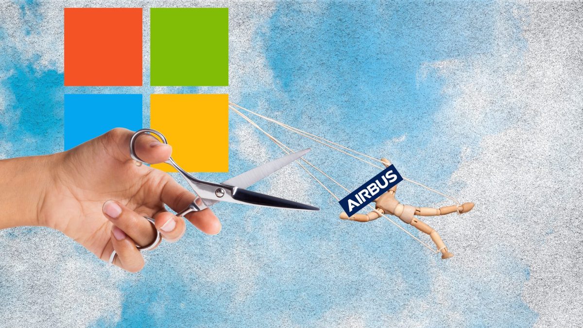 Airbus Microsoft // Source : Montage Numerama Airbus Microsoft // Source : Montage Numerama