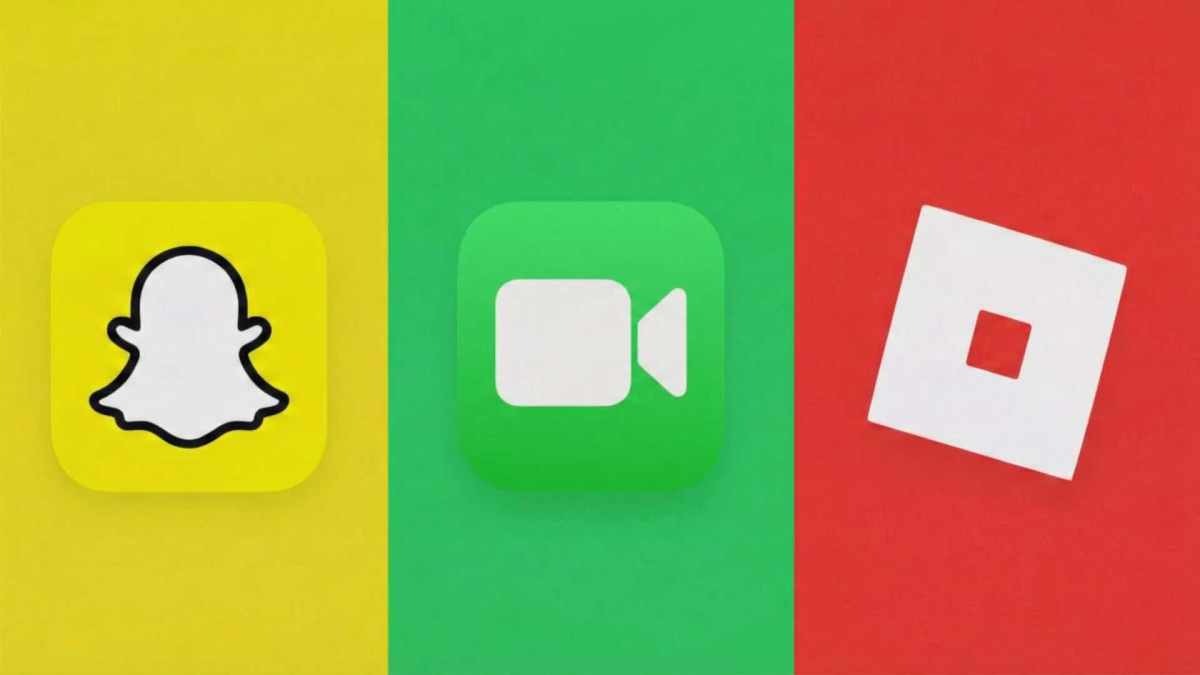Snapchat, FaceTime et Roblox. // Source : Numerama