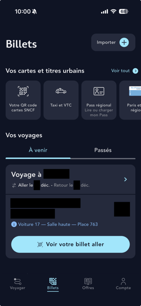 Le numéro du billet change aussi. // Source : Capture d'écran SNCF Connect par Numerama