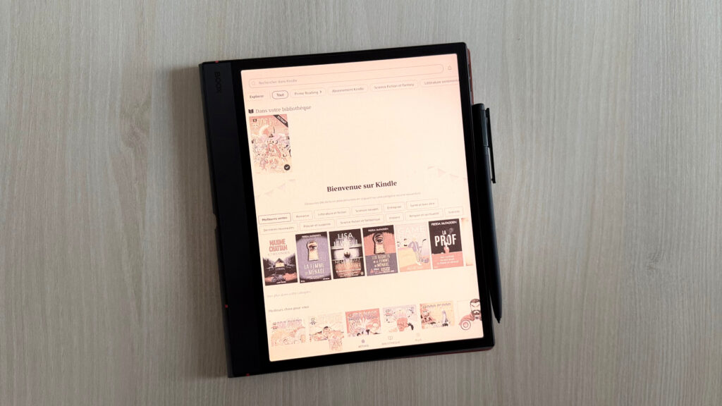 Kindle fonctionne parfaitement sur la tablette // Source : Numerama