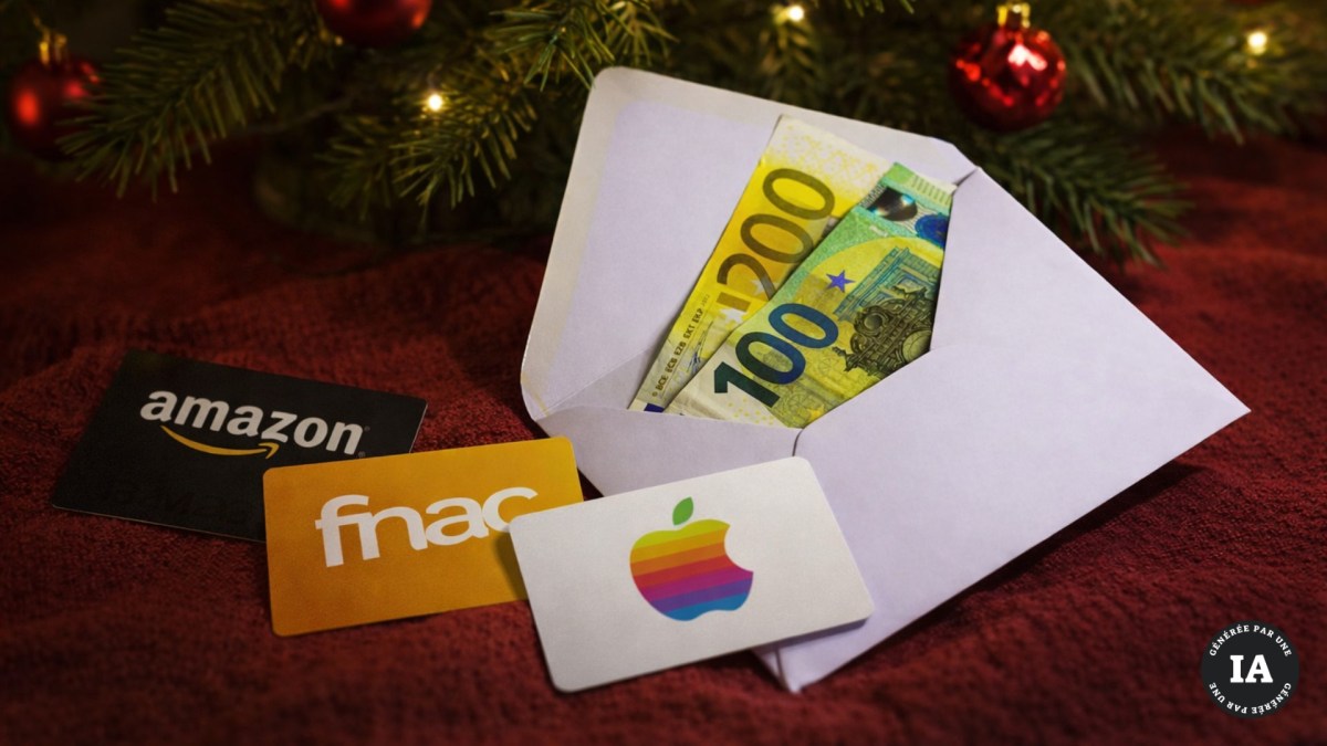 Carte cadeau noël // Source : John Vid Unsplash, Montage Sora Carte cadeau noël // Source : John Vid Unsplash, Montage Sora