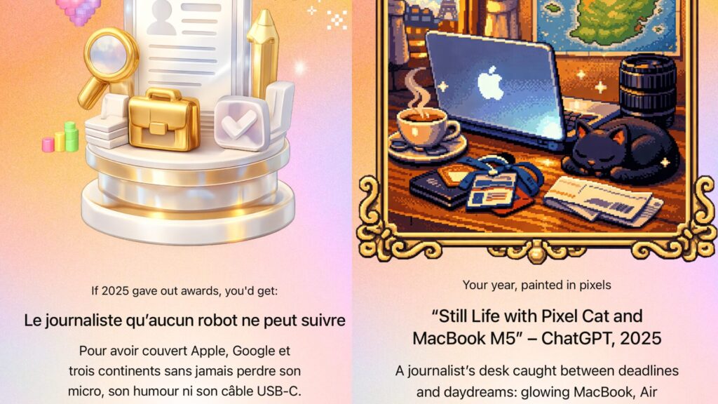 Mon collègue a reçu le titre de « Journaliste qu'aucun robot ne peut suivre ». // Source : Capture d'écran Numerama Mon collègue a reçu le titre de « Journaliste qu'aucun robot ne peut suivre ». // Source : Capture d'écran Numerama