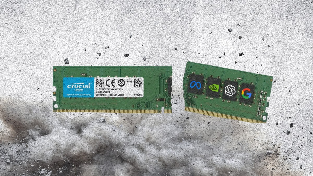 Crucial RAM // Source : Montage Numerama Crucial RAM // Source : Montage Numerama