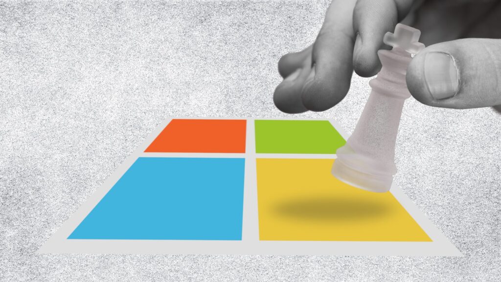 Microsoft affiche ses ambitions // Source : Montage Numerama Microsoft affiche ses ambitions // Source : Montage Numerama