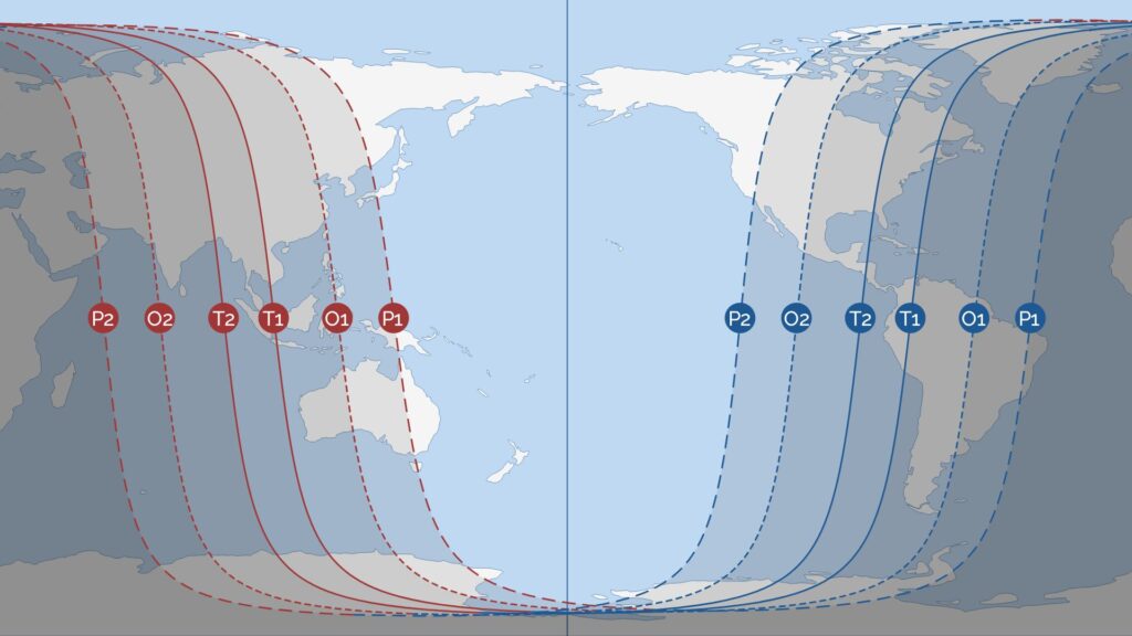 Visibilité de l'éclipse de Lune de mars 2026. // Source : LTE Visibilité de l'éclipse de Lune de mars 2026. // Source : LTE