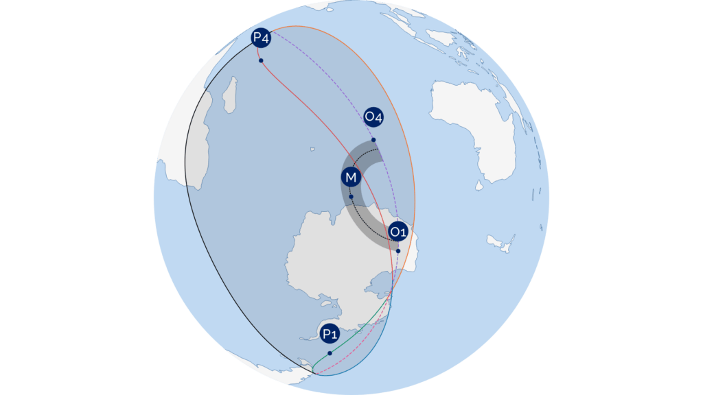 Visibilité de l'éclipse solaire de février 2026. // Source : LTE