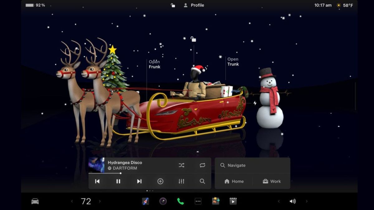 Mise à jour de Noël 2025 de Tesla. // Source : Tesla