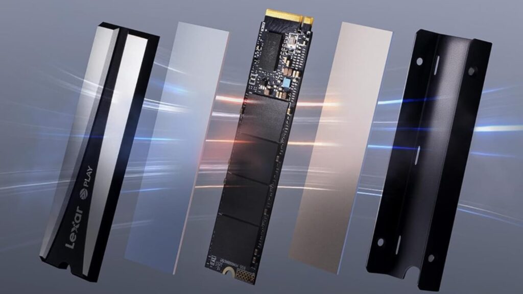 Le SSD Lexar Play 2280 dispose d'un dissipateur de chaleur. // Source : Lexar Le SSD Lexar Play 2280 dispose d'un dissipateur de chaleur. // Source : Lexar