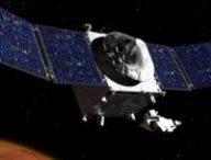 MAVEN, vue d'artiste. // Source : Nasa/GFSC (image recadrée)
