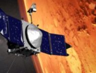 Vue d'artiste de MAVEN. // Source : Nasa/GFSC (image recadrée)