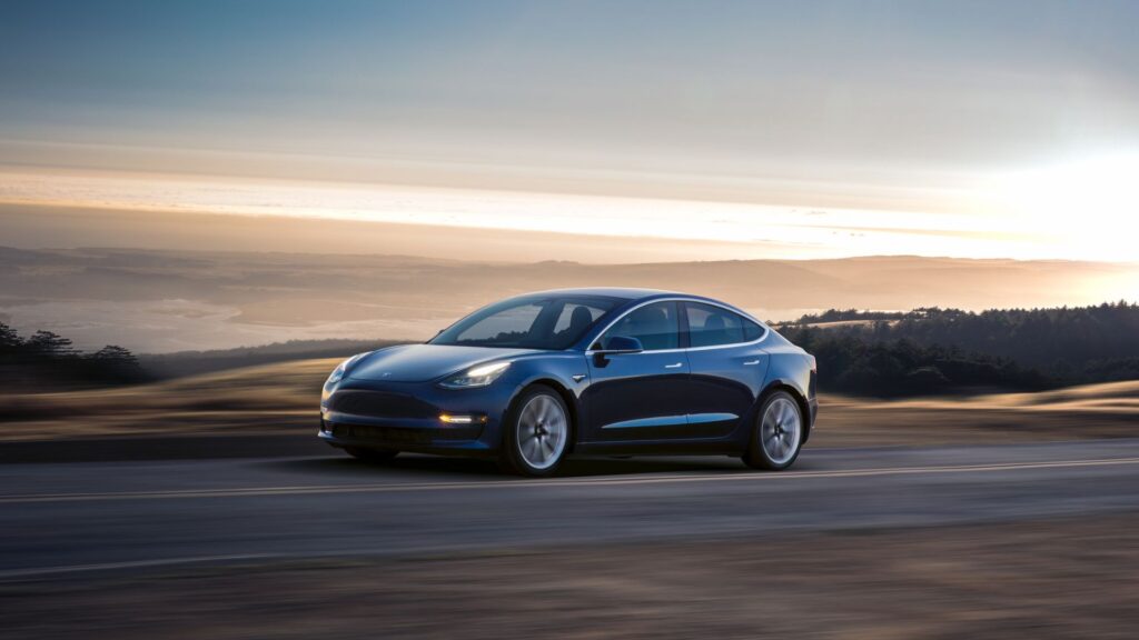 Une Tesla Model 3. // Source : Tesla Une Tesla Model 3. // Source : Tesla