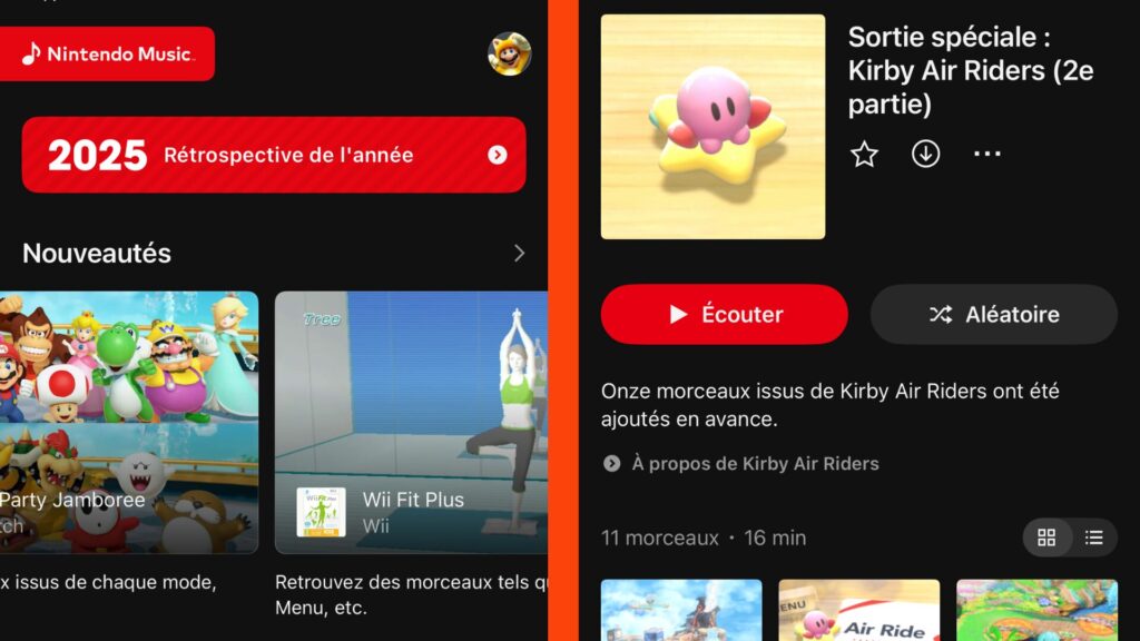 Nintendo Music propose également un rétrospective musicale pour 2025. // Source : Capture d'écran Nintendo Music propose également un rétrospective musicale pour 2025. // Source : Capture d'écran
