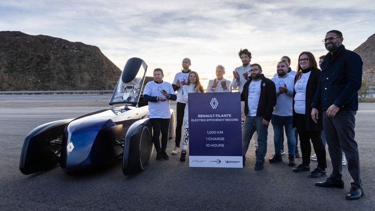 La Renault Filante a roulé plus de 1 000 km en ne consommant que 7,8 kWh/100 km. // Source : Renault La Renault Filante a roulé plus de 1 000 km en ne consommant que 7,8 kWh/100 km. // Source : Renault