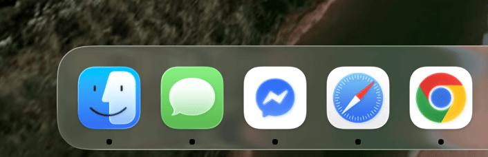 L'icône Messenger créée à partir de Safari. L'icône Messenger créée à partir de Safari.