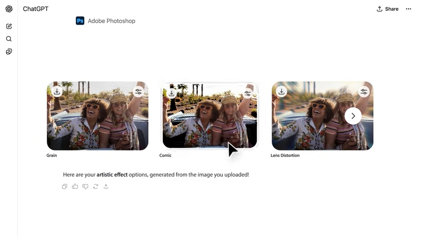 Ici, Photoshop teste des effets et permet de choisir. Ici, Photoshop teste des effets et permet de choisir.