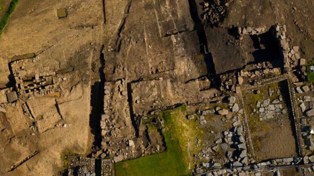 Vue aérienne des latrines. // Source : Infections parasitaires au fort romain de Vindolanda par le mur d'Hadrien, Royaume-Uni