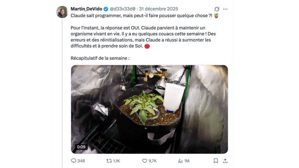 Martin DeVido a documenté l'expérience sur X et sur un site dédié. // Source : Matin DeVido / X Martin DeVido a documenté l'expérience sur X et sur un site dédié. // Source : Matin DeVido / X